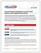 White Paper - Mutualink Provides Interoperability Solution to Meet National Security Communicati ons Priorities